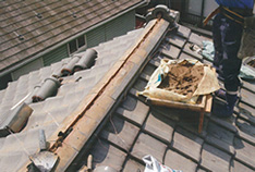 屋根改修工事風景５